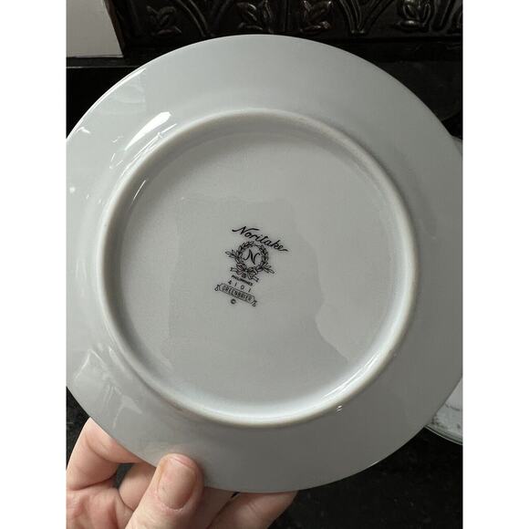 Noritake Greenbrier 4101 Bread Dessert Plates Platinum Rim 6.25" Set of 4 - Picture 7 of 8